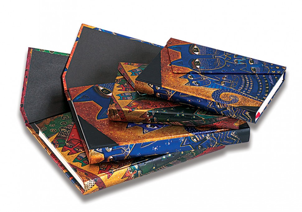 Блокнот Paperblanks Лорель Берч Фантастичні Коти Сині середній 13 х 18 см в лінію