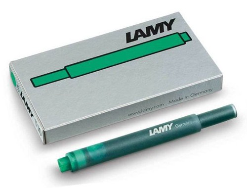 Набір чорнильних картриджів Lamy T10 зелений 5 штук 
