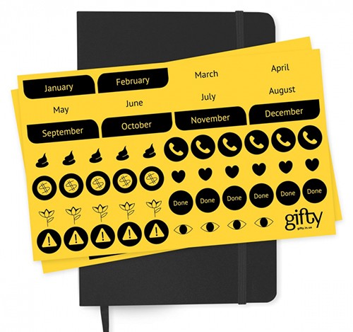 Планер Gifty It's A Plan чорний А5 13 х 19 см 