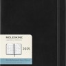 Щомісячник Moleskine на 2025 рік великий 19 х 25 см чорний м'який