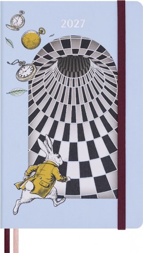 Щоденник Moleskine Alice на 2027 рік середній 13 х 21 см блакитний