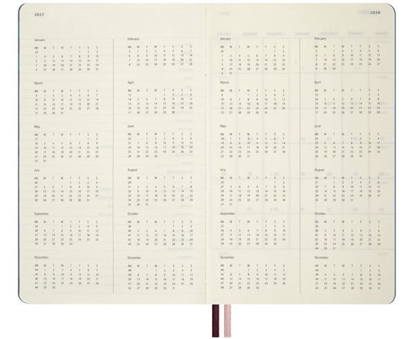 Щоденник Moleskine Alice на 2027 рік середній 13 х 21 см блакитний