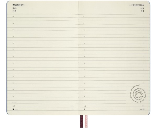 Щоденник Moleskine Alice на 2027 рік середній 13 х 21 см блакитний
