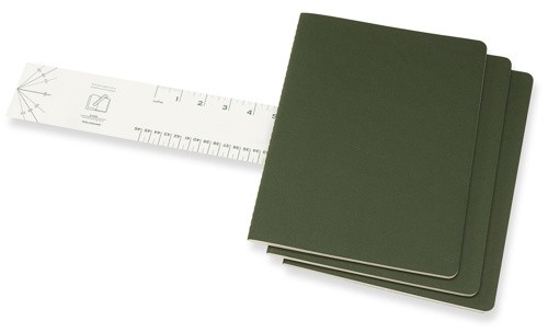 Набір зошитів Moleskine Cahier великий 19 х 25 см в лінію зелений 