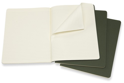 Набір зошитів Moleskine Cahier великий 19 х 25 см в лінію зелений 