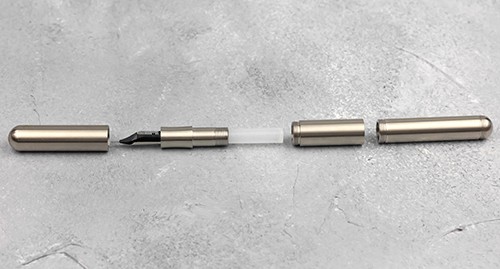 Чорнильна ручка Kaweco Supra Stainless Steel сталева перо EF (екстра-тонке)