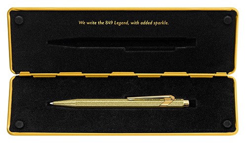 Ручка Caran d'Ache 849 Sparkle золотиста + бокс 