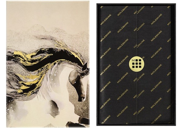Блокнот Moleskine Year of the Horse середній 13 х 21 см в лінію сірий у подарунковому боксі