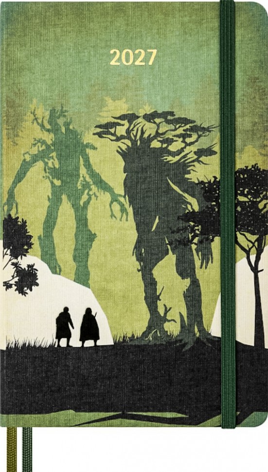 Щоденник Moleskine Lord of the Rings на 2027 рік середній 13 х 21 см зелений