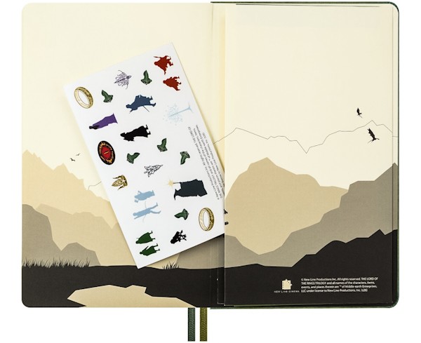 Щоденник Moleskine Lord of the Rings на 2027 рік середній 13 х 21 см зелений