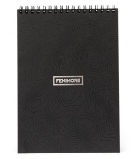 Блокнот Fenimore 14,5 х 20,5 см з чорними сторінками на пружині