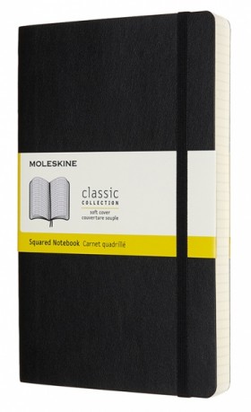 Блокнот Moleskine Classic Expanded середній 13 x 21 см у клітинку чорний м'який