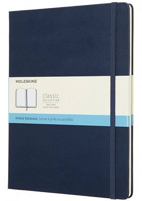 Блокнот Moleskine Classic великий 19 x 25 см в крапку сапфір