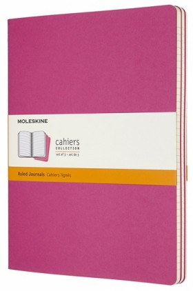 Набір зошитів Moleskine Cahier великий 19 х 25 см в лінію кінетичний рожевий 