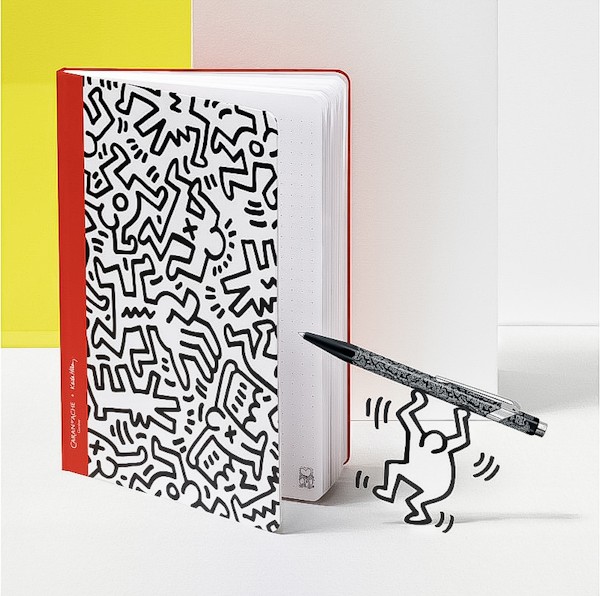 Блокнот Caran d'Ache Keith Haring середній в крапку білиий