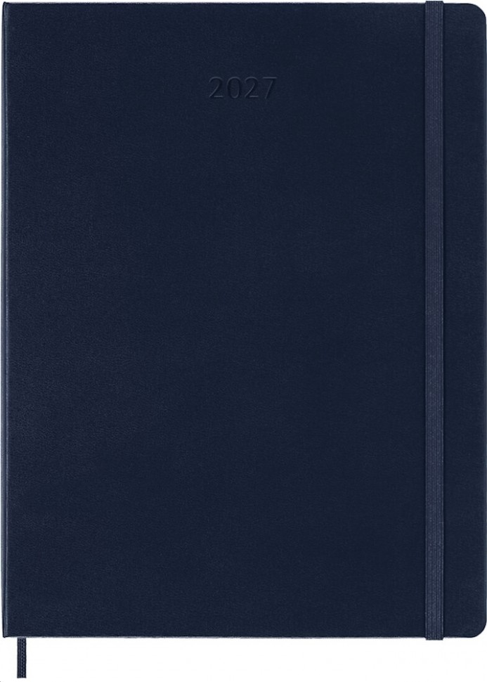Щотижневик з місцем для записів Moleskine на 2027 рік великий 19 х 25 см сапфір