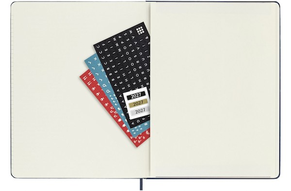 Щотижневик з місцем для записів Moleskine на 2027 рік великий 19 х 25 см сапфір