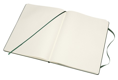 Блокнот Moleskine Classic великий 19 x 25 см в крапку миртовий зелений