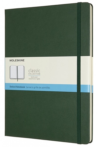 Блокнот Moleskine Classic великий 19 x 25 см в крапку миртовий зелений