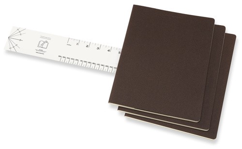 Набір зошитів Moleskine Cahier великий 19 х 25 см в лінію коричневий 