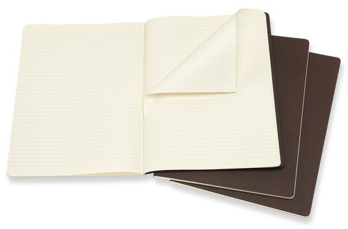 Набір зошитів Moleskine Cahier великий 19 х 25 см в лінію коричневий 