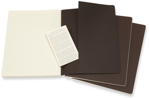 Набір зошитів Moleskine Cahier великий 19 х 25 см в лінію коричневий 