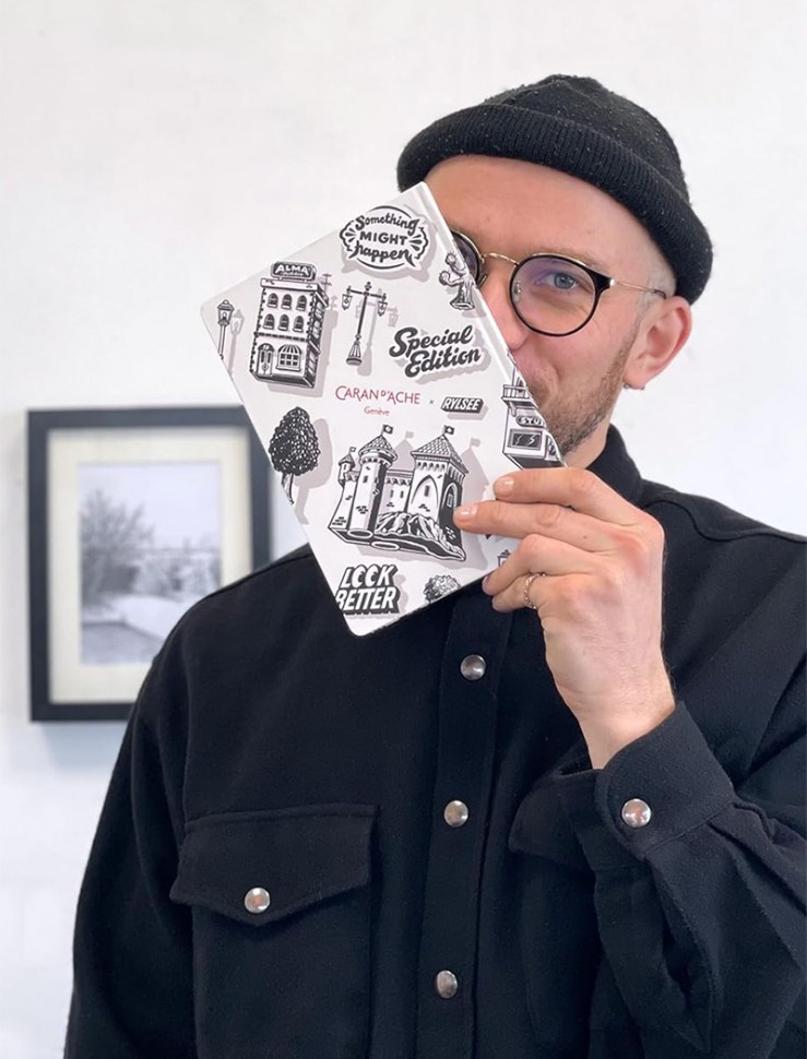 Скечбук Caran d'Ache x Rylsee середній нелінований білиий