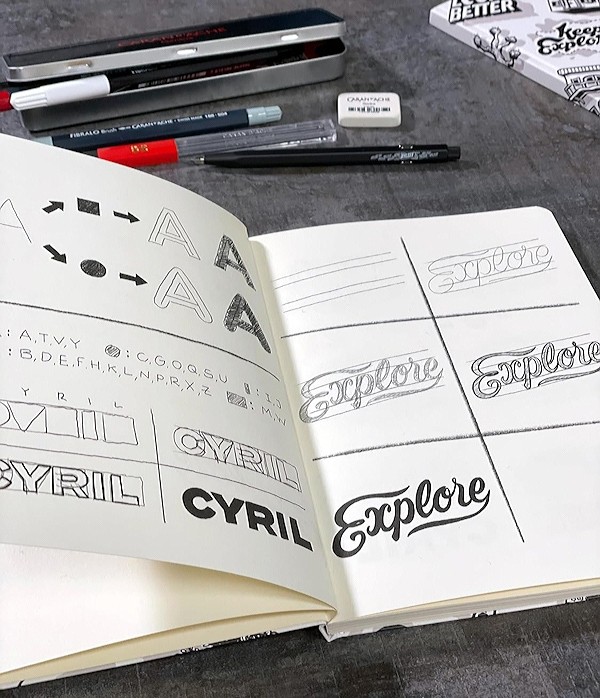 Скечбук Caran d'Ache x Rylsee середній нелінований білиий