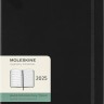 Щотижневик з місцем для записів Moleskine на 2025 рік великий 19 х 25 см чорний
