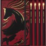 Подарунковий набір блокнот Moleskine Year of the Horse середній 13 х 21 см в лінію червоний та 4 олівця Blackwing