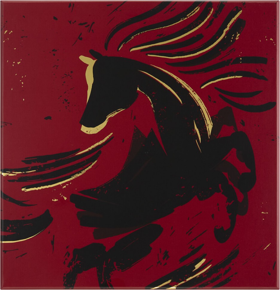 Подарунковий набір блокнот Moleskine Year of the Horse середній 13 х 21 см в лінію червоний та 4 олівця Blackwing