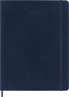 Щотижневик з місцем для записів Moleskine на 2027 рік великий 19 х 25 см сапфір м'який
