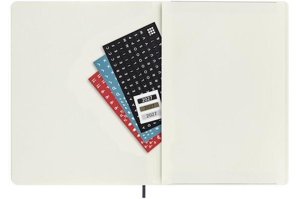 Щотижневик з місцем для записів Moleskine на 2027 рік великий 19 х 25 см сапфір м'який
