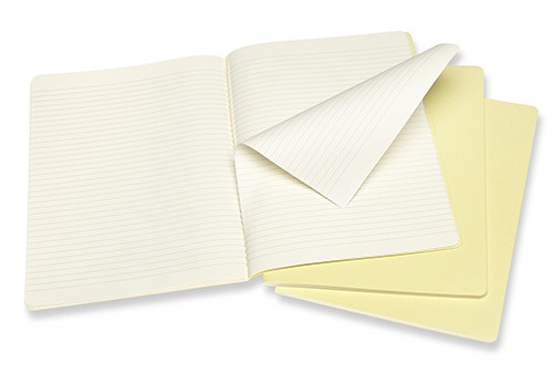 Набір зошитів Moleskine Cahier великий 19 х 25 см в лінію ніжний жовтий 