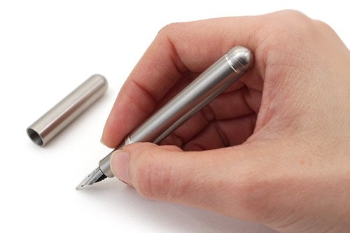 Чорнильна ручка Kaweco Liliput Stainless Steel сталева перо B (товсте)