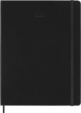 Щотижневик з місцем для записів Moleskine на 2027 рік великий 19 х 25 см чорний