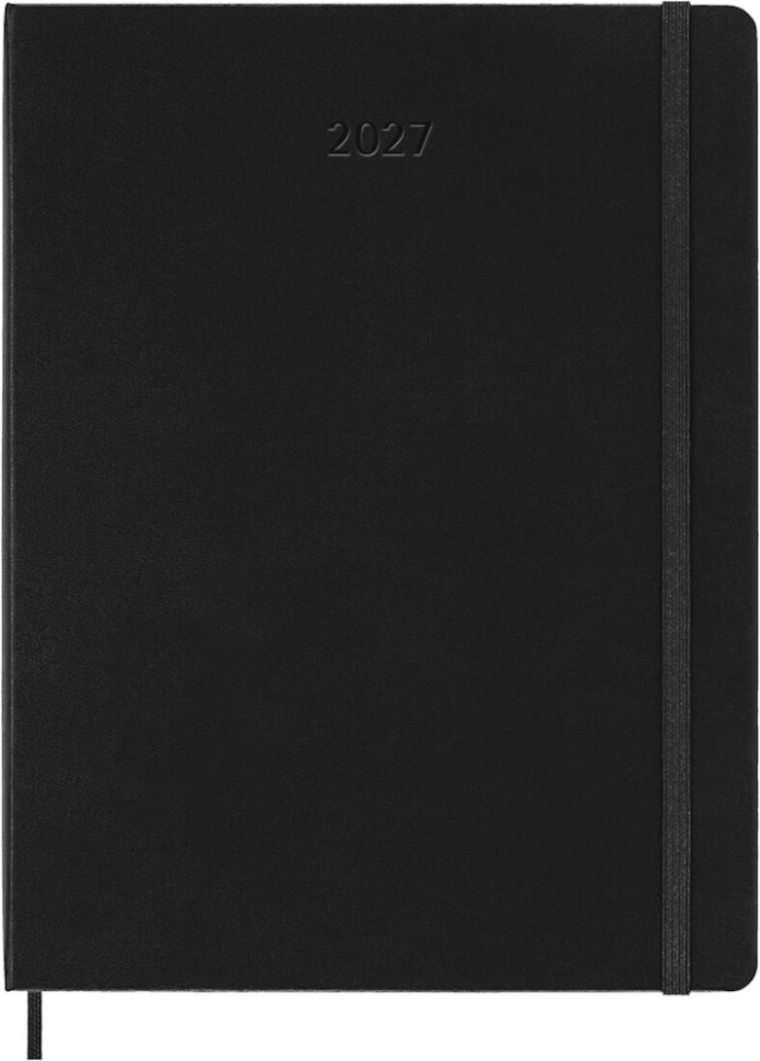 Щотижневик з місцем для записів Moleskine на 2027 рік великий 19 х 25 см чорний