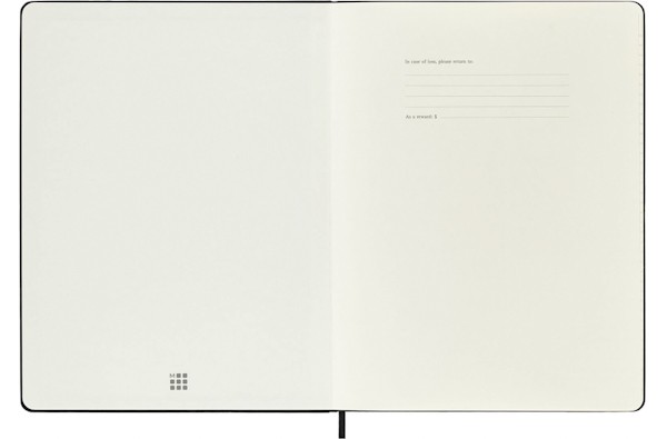 Щотижневик з місцем для записів Moleskine на 2027 рік великий 19 х 25 см чорний