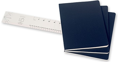 Набір зошитів Moleskine Cahier великий 19 х 25 см в лінію синій