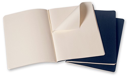 Набір зошитів Moleskine Cahier великий 19 х 25 см в лінію синій