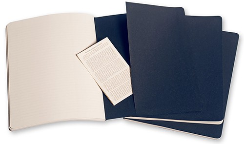 Набір зошитів Moleskine Cahier великий 19 х 25 см в лінію синій
