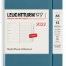 Щотижневик з місцем для записів Leuchtturm1917 на 2022 рік кишеньковий 9 х 15 см сіро-синій 