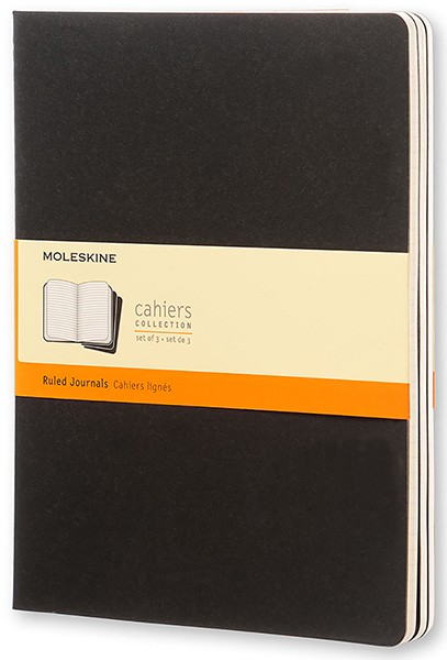 Набір зошитів Moleskine Cahier великий 19 х 25 см в лінію чорний 