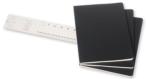 Набір зошитів Moleskine Cahier великий 19 х 25 см в лінію чорний 