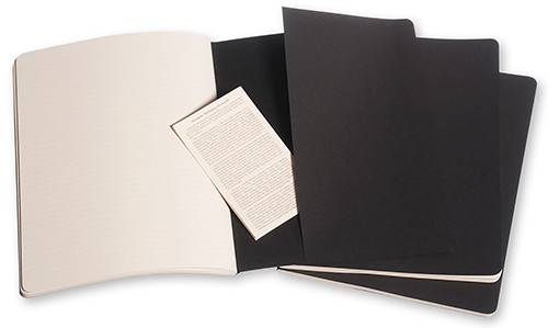 Набір зошитів Moleskine Cahier великий 19 х 25 см в лінію чорний 