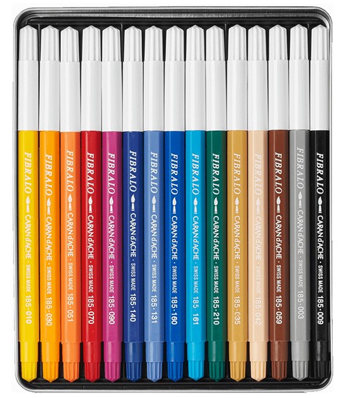 Набір акварельних фломастерів Caran d'Ache Fibralo 15 штук