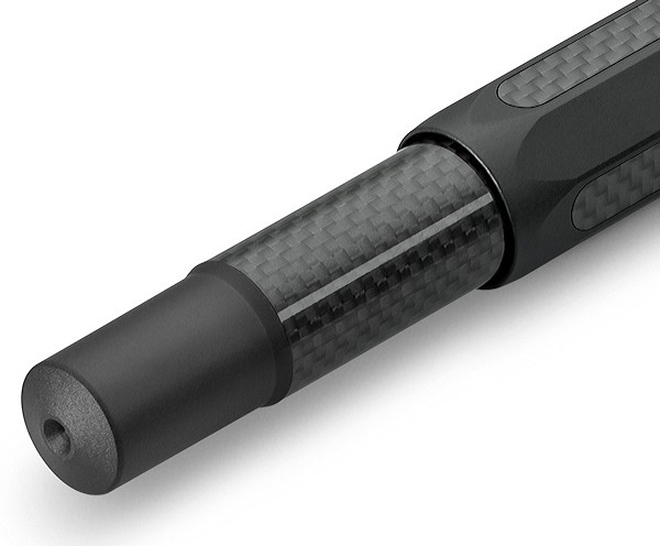 Чорнильна ручка Kaweco AC Sport Black чорна алюміній та карбон перо M (середнє)