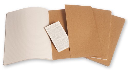 Набір зошитів Moleskine Cahier XXL 21,6 х 27,9 см в лінію бежевий 