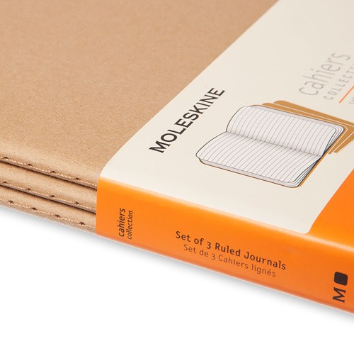 Набір зошитів Moleskine Cahier XXL 21,6 х 27,9 см в лінію бежевий 