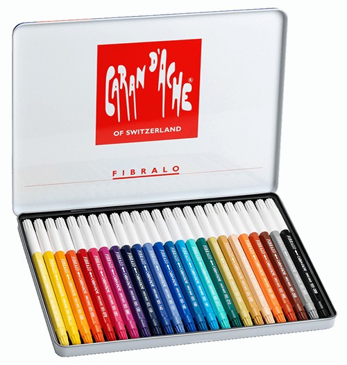 Набір акварельних фломастерів Caran d'Ache Fibralo 24 штуки